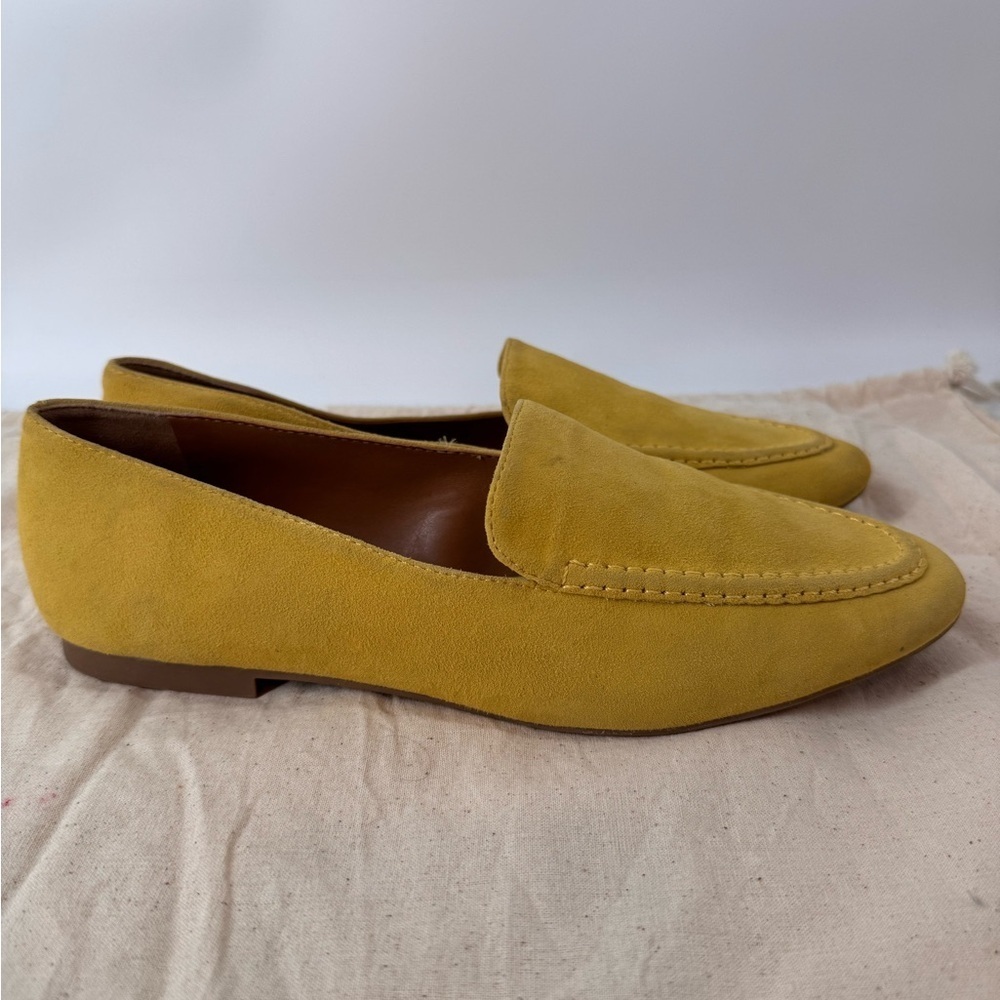 Caslon Women Yellow Leather Suede Loafers Size 8.5